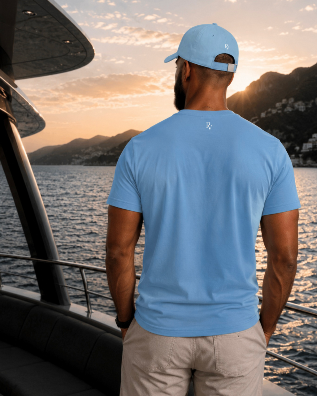 PROOVOC Club - T-Shirt Azure Blue / White Logo