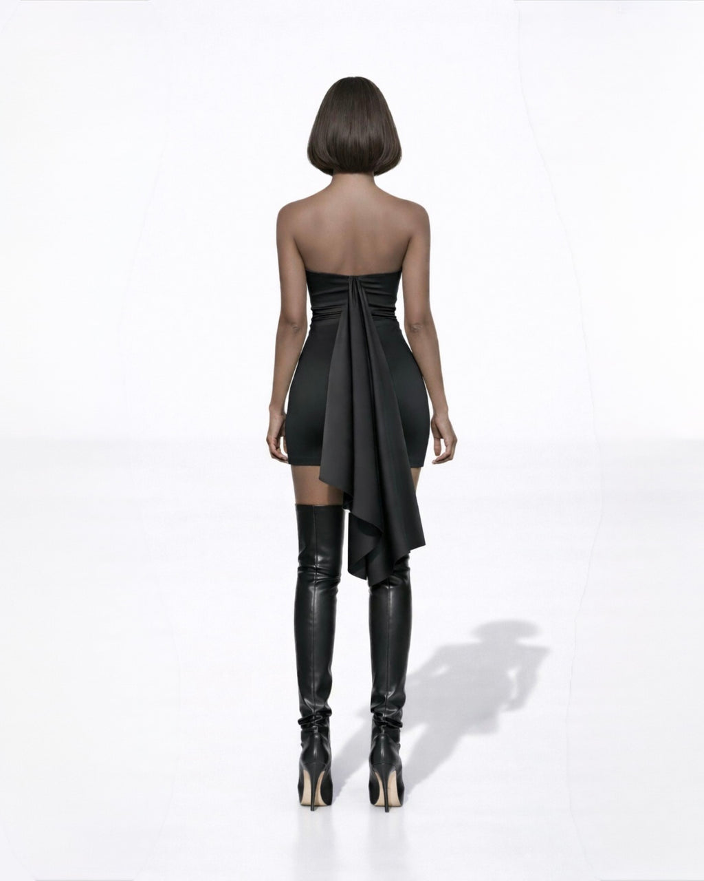 PROOVOC Bandeau Dress – Black Spandex