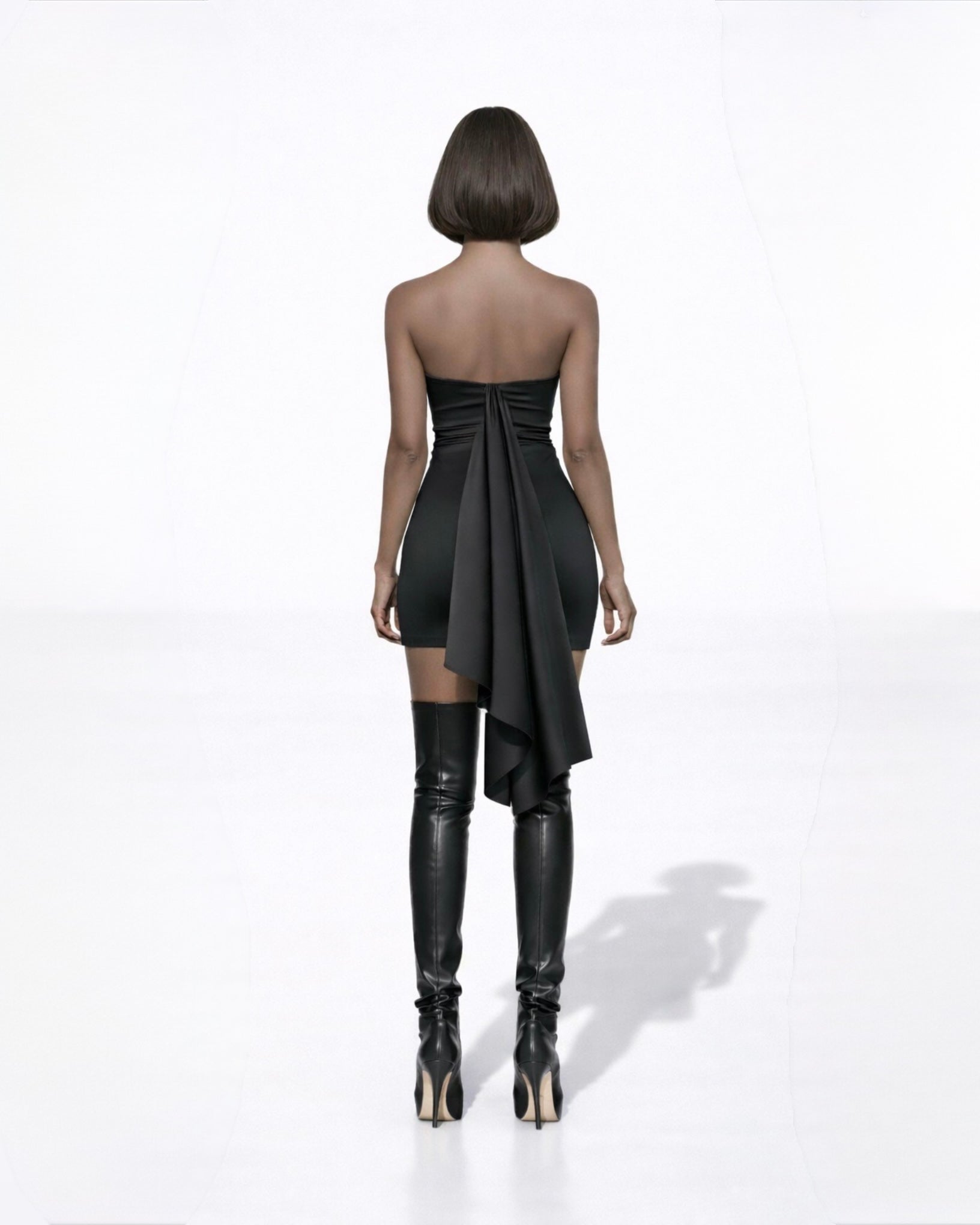 PROOVOC Bandeau Dress – Black Spandex