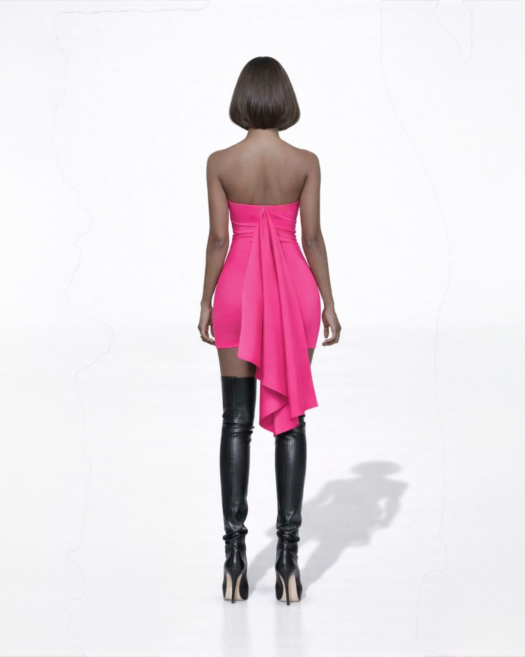 PROOVOC Bandeau Dress – Pink Spandex