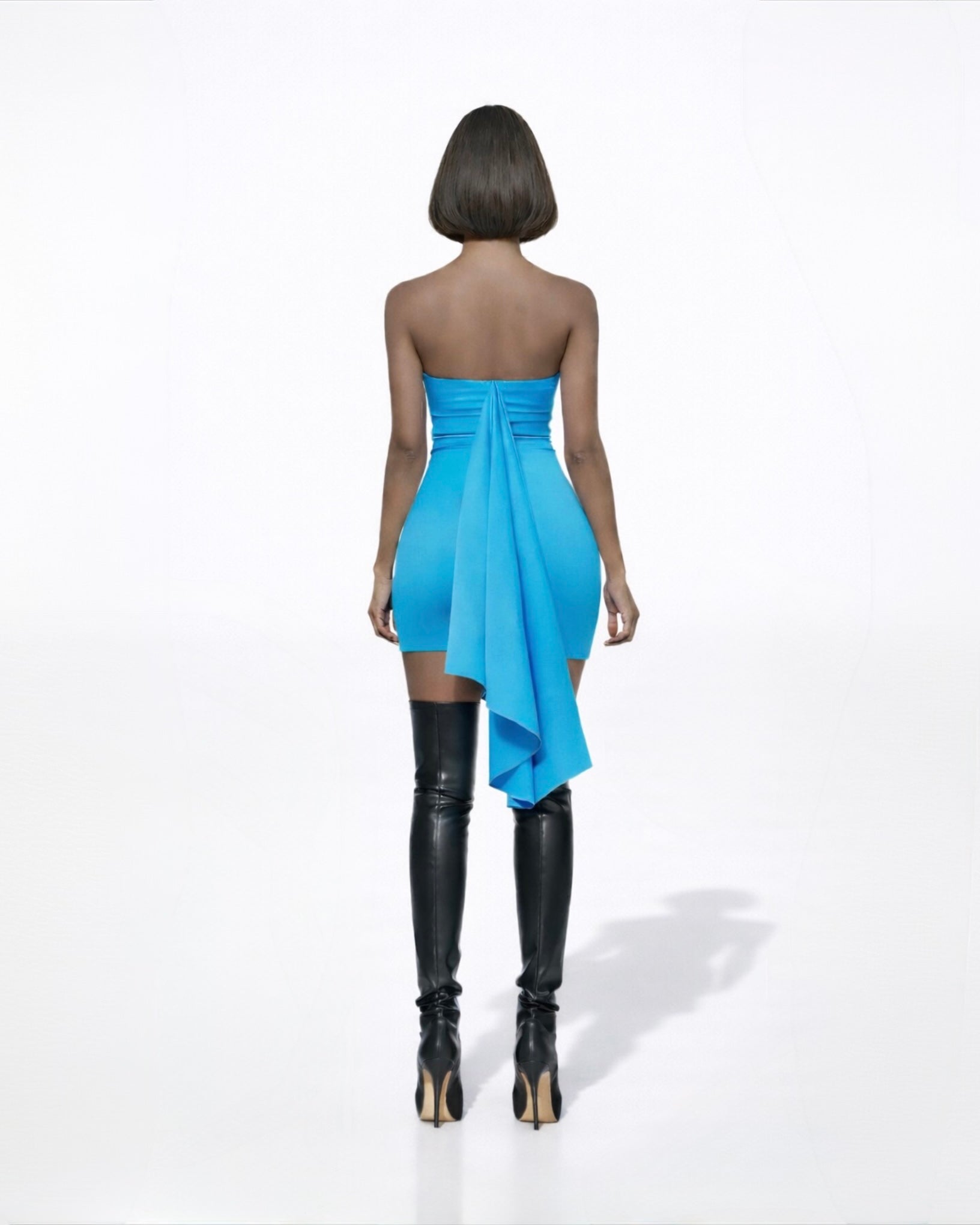 PROOVOC Bandeau Dress – Azure Blue Spandex